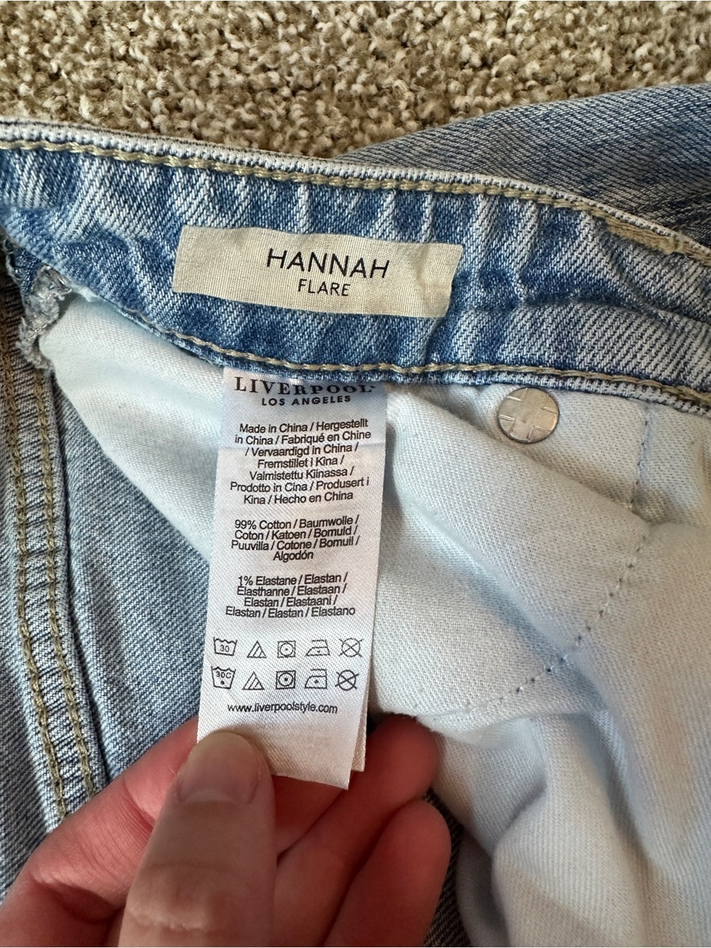 Liverpool Hannah Flare Split-Hem Women's Jeans - Picture 5 of 12